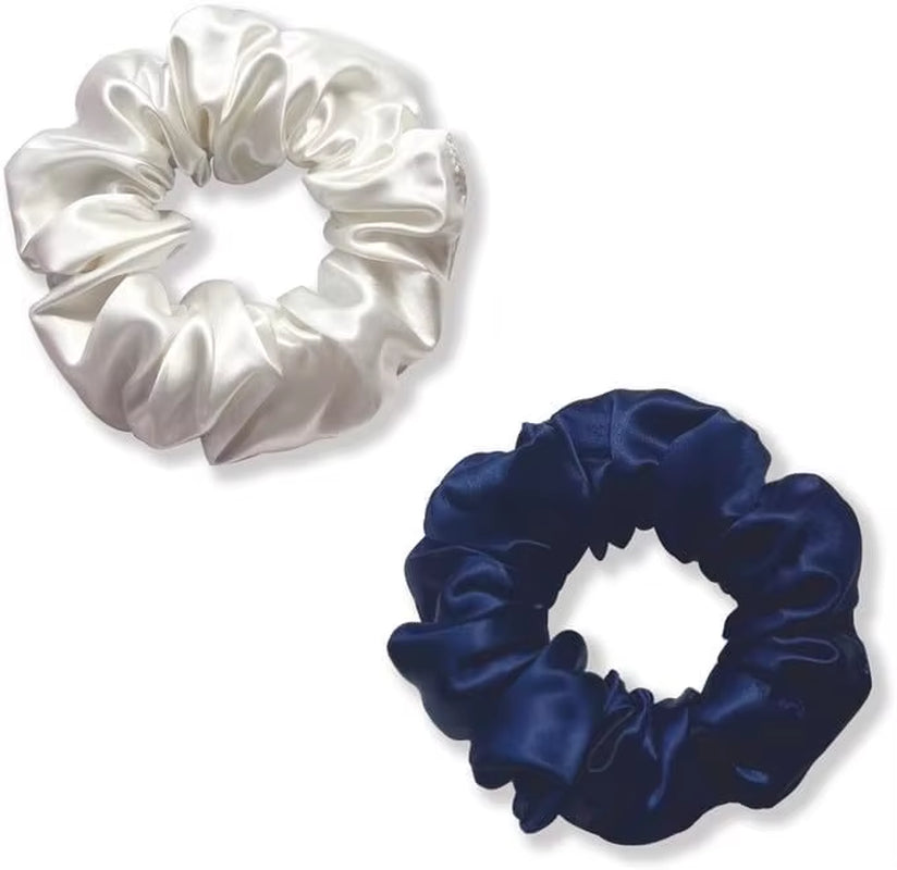 22 Momme 100% Natural Mulberry Silk Scrunchie 3.5Cm Elastic Hair Ties for Women Silk Scrunchie